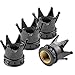 4X Black 8mm Crown Tire Wheel Air Valve Stem Cap for Car Truck Chevy Dodge GMC Ford