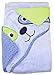 Baby Infant Hooded Towel, Blue Boy Dog, 100% Cotton Woven Terry, 40