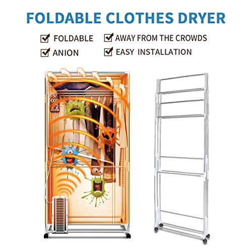 KASYDoFF Portable Dryer, 1600W67 Inch Clothes Dryer, 35LB Capacity