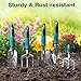 URCERI Garden Tool Set,10 Piece Heavy Duty Rust-Resistant Gardening Equipment with Garden Tool Bag,Gardening Gloves Shovels 98 Feet Bind Line and More,Perfect Garden Tools for Men and Woman
