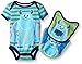 Disney Baby Boys' Monsters Inc, Mickey, or Buzz Lightyear 2 Bibs and Bodysuit Pack