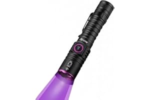 ALONEFIRE SV87 395nm UV Flashlight Zoom 5W Type C USB Rechargeable Black Light Money Detector for Resin Curing, Pet Urine Detection, Scorpion, Fishing, Minerals, Leaks, Cure Glue with Battery