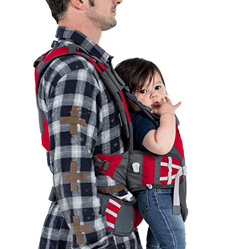 Mission Critical Baby Carrier - System 02 - Baby Carrier for Men - Front & Back Carrier (Adventure Red)