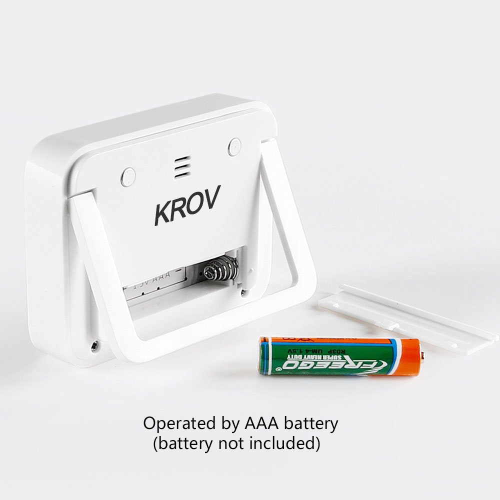 Digital Kitchen Timer, KROV Cooking Timer with Loud Alarm and Large LCD Display, Magnetic Backing Kitchen Countdown Timer for Cooking Baking Homework Sports Games (2 Pack, White)