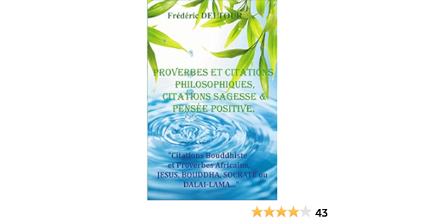 Proverbes Et Citations Philosophiques Citations Sagesse Et Pensee Positive Citations Bouddhiste Et Proverbes Africains Jesus Bouddha Socrate Ou Religion Spiritualite French Edition Deltour Frederic Amazon Com Books