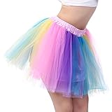 Anleolife 15 Kids Adults Girl Women Tutu Skirts Dance Tutus (blue orange pink purple wispy) by Anleo