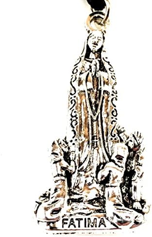 Our Lady of Fatima Pendant with Saint Christopher on Reverse