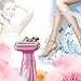 Women Shaver, [Newest Design] Cordless 3-Blades Electric Shaver/Trimmer/Razor Hair Removal for Women Removing Hair from Face, Leg, Armpit, Bikini Using Smooth Glide Technology(2pcs Batteries Included)