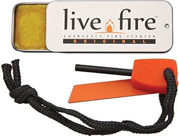 Live Fire Gear ライブファイヤーギア ライブファイヤー オリジナル サバイバルキット 着火剤 メタルマッチ付属 Lfk1 Live Fire Gear ライブファイヤーギア 着火剤 Amazon