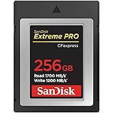 SanDisk Extreme PRO 256GB CFexpress Type-B Memory Card, 1700MB/s Read, 1200MB/s Write