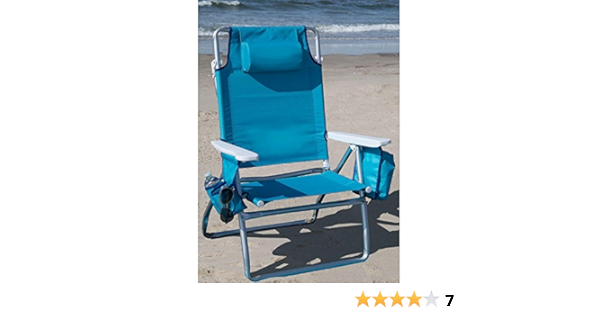 Amazon Com Nautica Beach Chair Solid Blue Sports Outdoors
