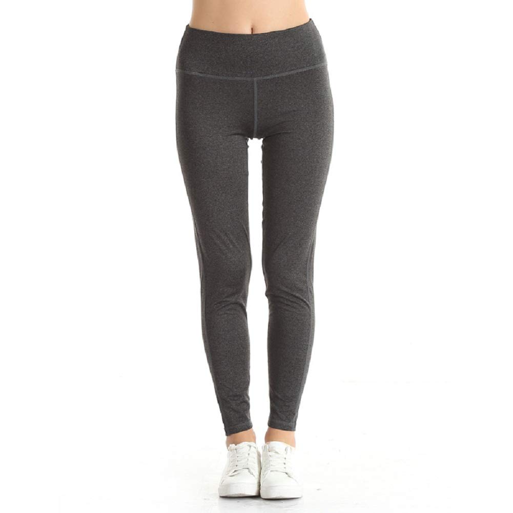 YIDAINLINE Women\'s Ankle Leggings Tummy Control Workout Running Fitness Yoga Pants Ankle Tights(X-Large,Dark Gray)