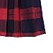 Women's Elastic Waist Plaid Pleated Skirt Tartan Skater School Uniform Mini Skirts (Medium, Series 5 red)