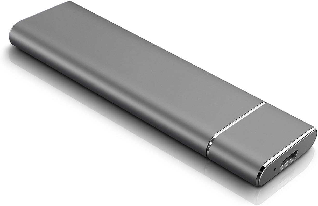 External Hard Drive, Ultra Slim Portable Hard Drive HDD USB 3.1 for PC, Mac, Laptop (2TB, Black)