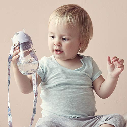 Bebamour Sippy Cup 6-36 Months Non Spill Straw Cup for Toddlers Soft Spout Cup Spill Proof Water Bottler for Kids, BPA Free, PPSU, 210ML, Green