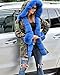 Roiii Plus Size Womens Winter Faux Fur Hooded Camouflage Parka Long Jacket