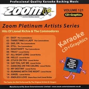 Zoom Karaoke Cd G Platinum Artists 121 Lionel Richie The Commodores By Zoom Karaoke Zoom Karaoke Amazon Es Cds Y Vinilos