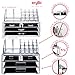Acrylic Vanity Makeup Cosmetic Organizer -16 slot 4 box drawer storage organizers for make up brushes