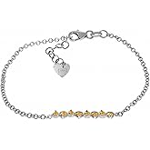 Galaxy Gold GG 14k White Gold Prong Set Citrine Bracelet