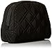 Vera Bradley Women's Microfiber Medium Zip Cosmetic Makeup Organizer Bag, Classic Black, One Size