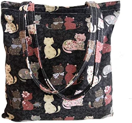 Women's Canvas Tote Shoulder Bag Stylish Shopping Casual Bag Foldaway Travel Bag