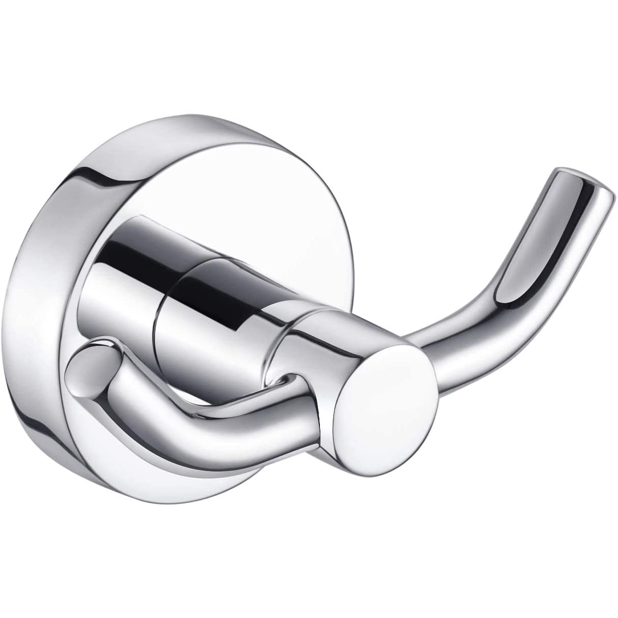 MARMOLUX ACC - Chrome Bathroom Hooks for Towels | Modern Double Towel Hook Design Ideal for use as Robe & Towel Hooks, Shower Wall Hooks or Kitchen Hooks | Towel Holder - Door Hook