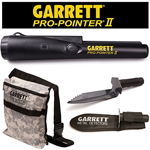 Garrett Pro Pointer II Two Metal Detector Pinpointer with Camo Digger's Pouch and Edge Digger