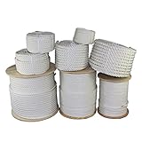 SGT KNOTS Twisted Polyester Rope (3/8 inch) White - Low Stretch, High Strength - Moisture, UV, Rot, Oil, Chemical Resistant - Rigging, Winch, String Line, Pull & Truck Rope, Crafts (100 feet)