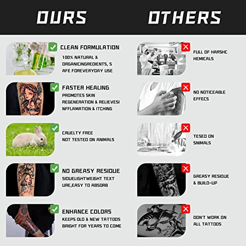 GUAN JING Tattoo Soothes & Repairs Cream,Healing Damaged Skin, Fresh Tattoo Aftercare 2.02 Oz 40g