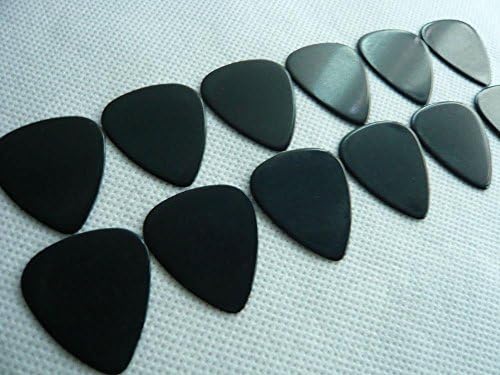 Guitar Picks Blank Celluloid No Printing Medium 0.71mm, 50 Pcs Solid Black