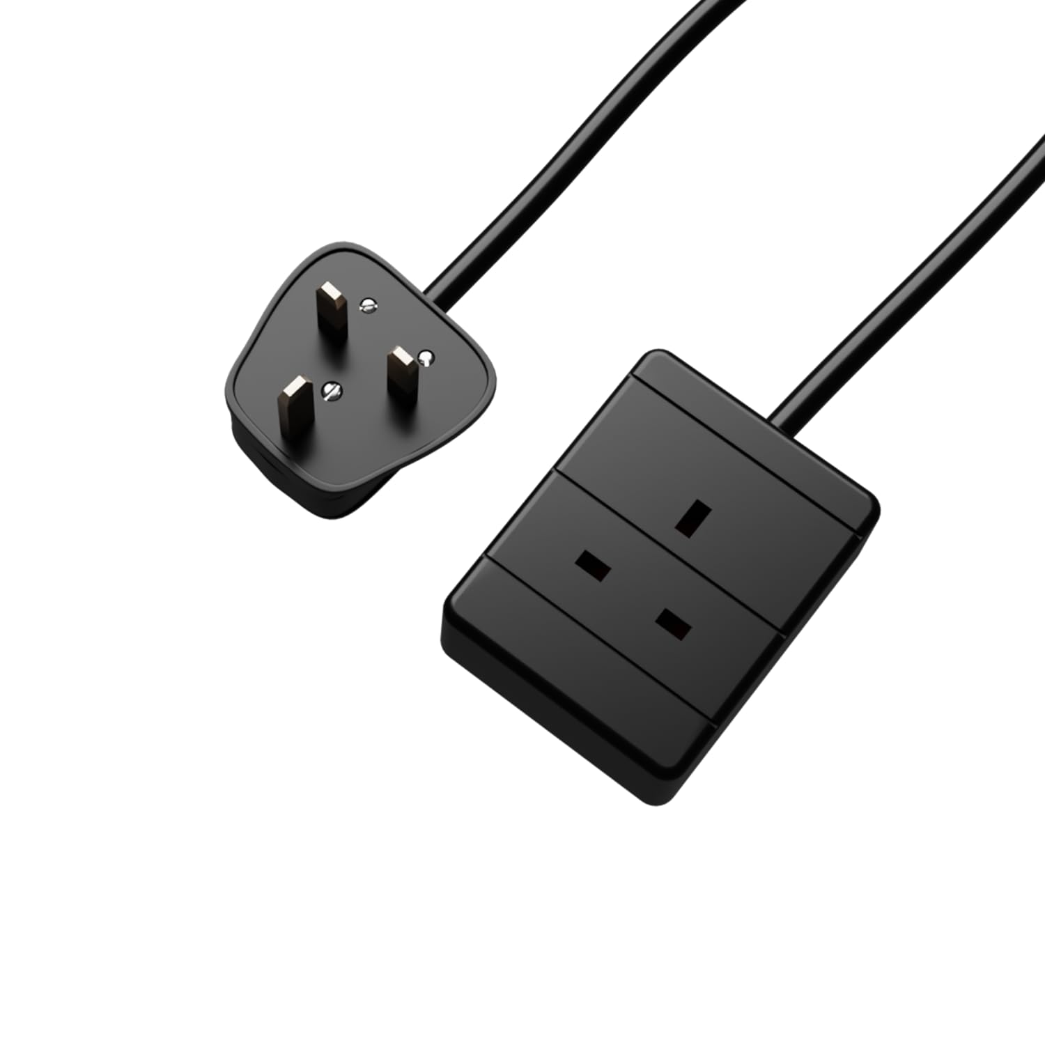 rhinocables Extension Cord Power Cable Lead with UK Pin Plug Mains Power Supply, 13amp, Single Socket (1m)