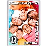 Magnetic Picture Frames with Thicker & Stronger Flexible Design - 10 Pack Fridge Photo Magnets with Sturdy, Extra Thick and Powerful Magnetic Frame, Securely Holds 4x6 Inch Photos - by Zulay Kitchen