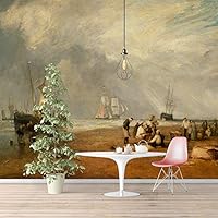 Wall Murals Self-Adhesive Removable The Dogana and San Giorgio Maggiore by Joseph Mallord William Turner Wallpaper Home Decoration for Living Room,Bedroom - 66x96 inches