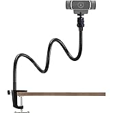 Etubby Webcam Stand Holder 27" Adjustable Gooseneck Desktop Camera Desk Clamp Mount for Logitech Webcam C925X, C922, C930e, C930, C920, C615, Etc. (1/4" Threaded)