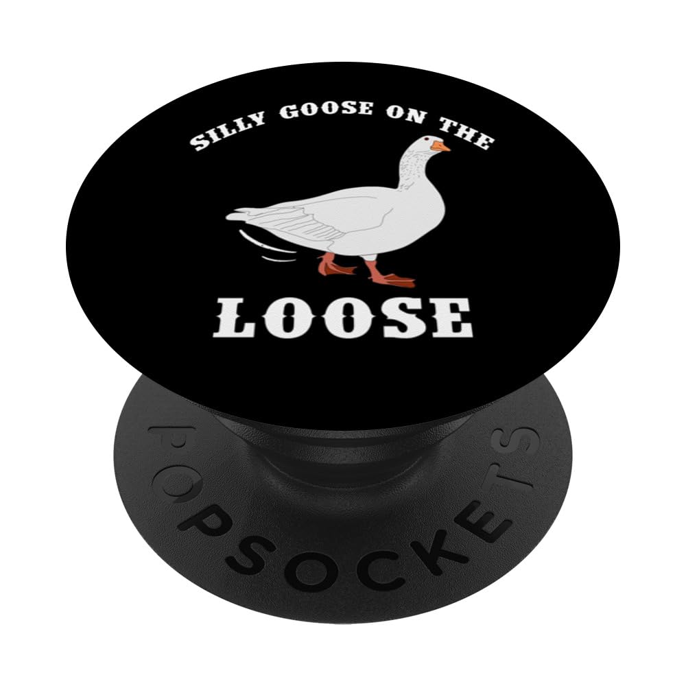 Silly Goose On The Loose Funny Vintage Silliest Goose PopSockets Swappable PopGrip
