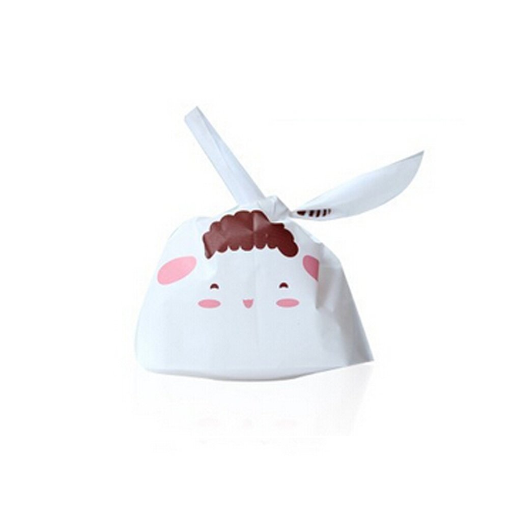 Ndier Sacs de Bonbons 90pcs Sac Cadeaux Biscuit Candy Bags avec d\'oreilles de lapin, sac de casse-croûte pour la fête, anniversaire, la nouvelle année