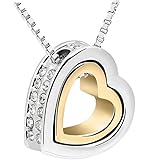 Xingzou Double Love Heart Shape Pendant Necklace,Crystal from Swarovski Jewelry