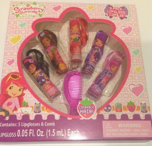 Strawberry Shortcake Gift Set 5 Lipglosses And Comb