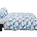 Vaulia Microfiber Duvet Cover Sets, Printed Diamond Pattern, Blue - Twin Size