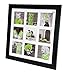 kieragrace Langford Picture Frame, 14 by 14-Inch Matted For 9- 4 by 4-Inch Photo, Black