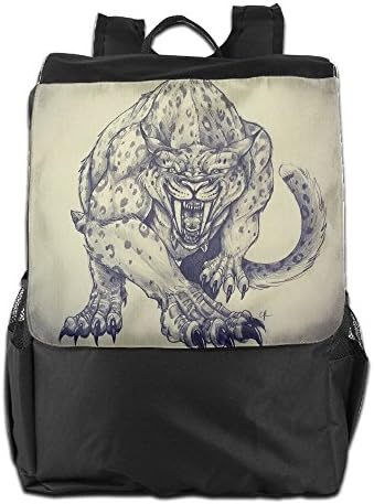 Sabre Wulf Roaring Aggression Teeth Face Casual Backpack College School Laptop Bag Daypack Travel Shoulder Bag For Unisex