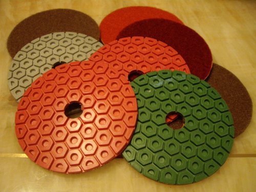 Diamond Honeycomb Durable Type Polishing Pads 4 inch 42 Piece Set Pad Granite Concrete