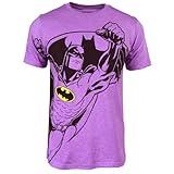 Batman Mens Neon Purple Heather Tee L