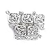 Yumei Jewelry Rhodium Plated Aromatherapy Diffuser Pendant Cubic Brass Fligree Cage Locket Charms,Pack of 10