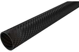 FIRE MECCA Carbon Fiber Tube - 3K Twill Weave Pattern, Matte Finish [Nominal - 1.5" OD, 1-11/32" ID, 49.2" Length, 1/16" Wall Thickness] [Actual - 38mm OD, 34mm ID, 1250mm Length, 2mm Wall Thickness]