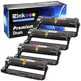 E-Z Ink(TM) Remanufactured Drum Unit Replacement for Brother DR221CL DR221 DR-221 to use with HL-3140CW HL-3170CDW MFC-9130CW MFC-9330CDW MFC-9340CDW (1 Black, 1 Cyan, 1 Magenta, 1 Yellow) 4 Pack