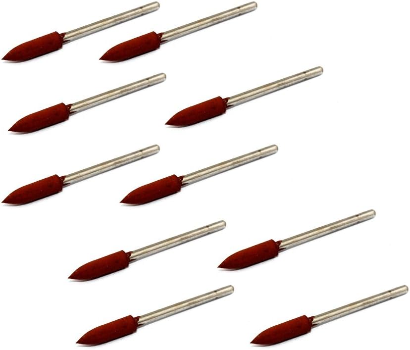 10 Pieces Mini Mounted Stone Grinding Points Stone for Drill Set with