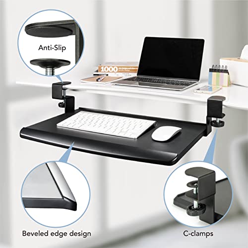 EHO Clamp On Keyboard Tray Retractable & Adjustable for Ergonomic