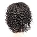Goldfinch Short Curly Human Hair Wigs with Bangs Kinky Curly Short Wigs for Black Women Machine Made Human Hair Wigs Black Color 8 inches + Wig Cap