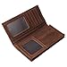 compalo RFID Blocking Vintage Full Grain Leather Long Bifold Wallet for Men ID Cash Card Wallet Checkbook Credit Cards Holder